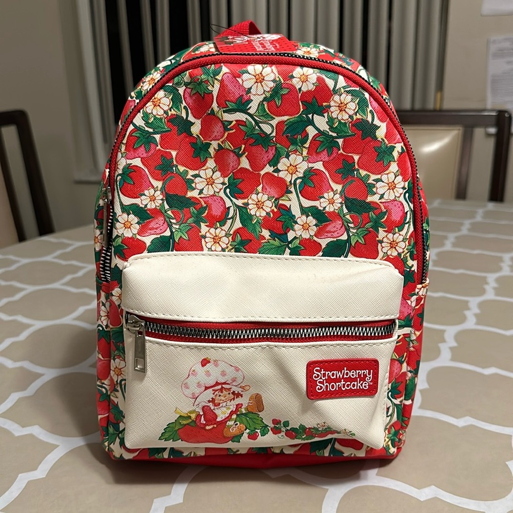 Strawberry Shortcake Mini Backpack. Nylon back